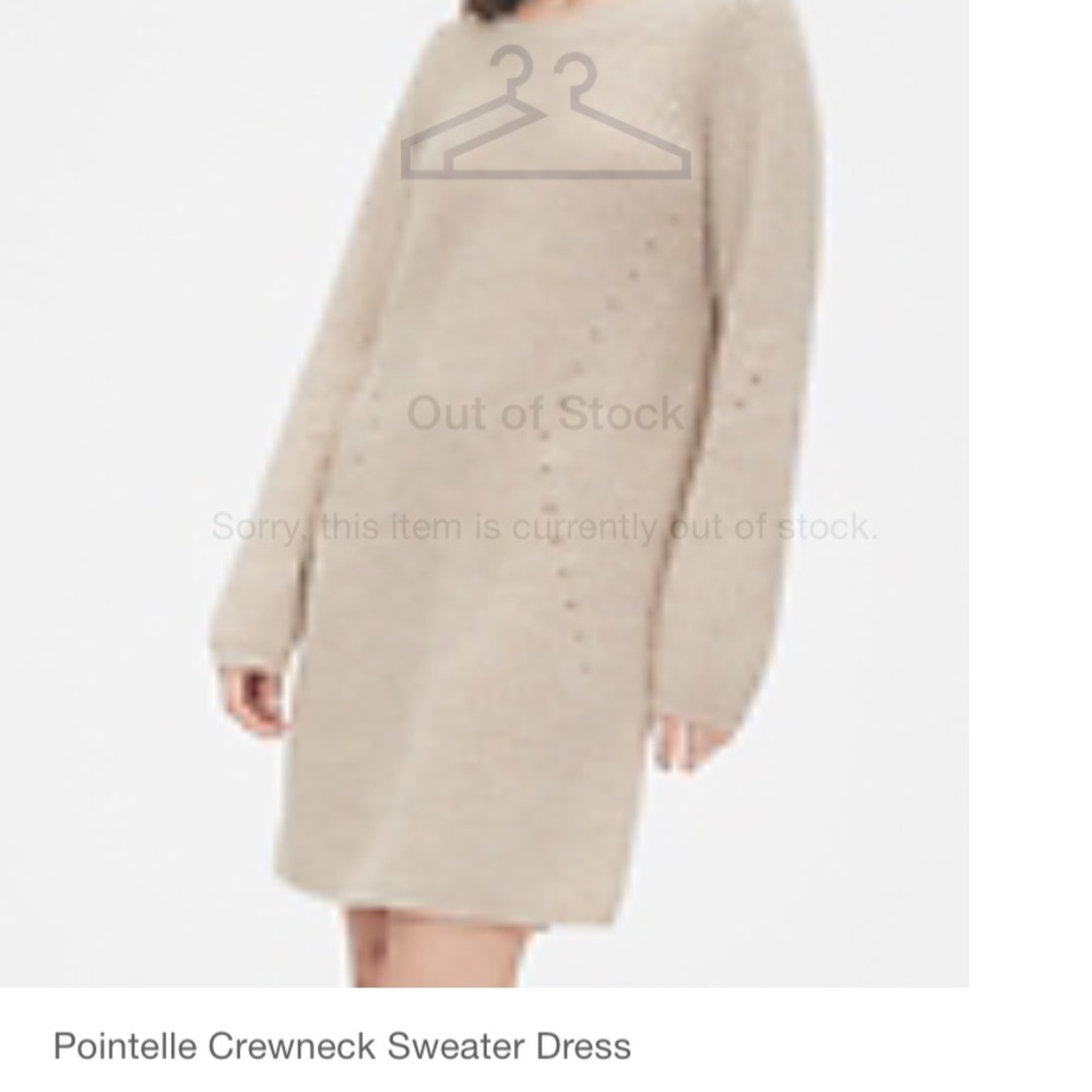 Pointelle Crewneck Sweater Dress